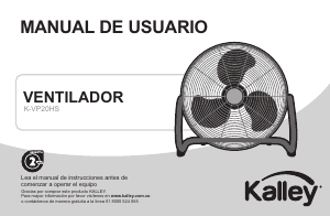 Manual de uso Kalley K-VP20HS Ventilador