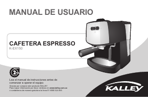 Manual de uso Kalley K-EX150 Máquina de café espresso