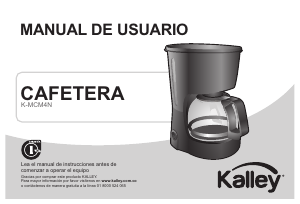 Manual de uso Kalley K-MCM4N Máquina de café