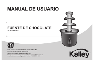 Manual de uso Kalley K-FCH190S Fuente de chocolate