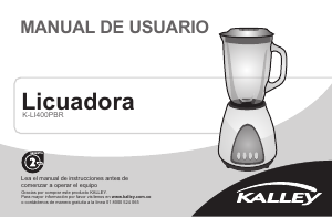 Manual de uso Kalley K-LI400PBR Batidora