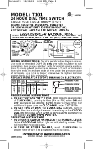 Manual Intermatic T101 Time Switch