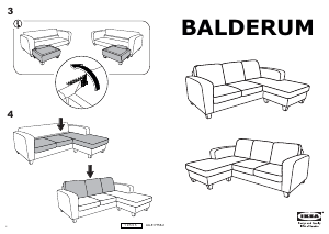 Manuál IKEA BALDERUM Pohovka