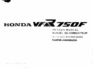 Handleiding Honda VFR750FG (1986) Motor