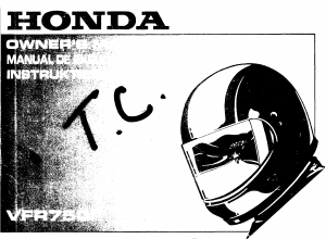 Bruksanvisning Honda VFR750TV (1990) Motorcykel