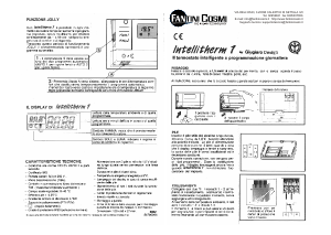 Manuale Fantini Cosmi C26 Intellitherm 1 Termostato