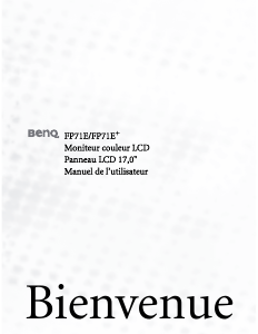 Mode d’emploi BenQ FP71E Moniteur LCD