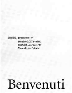 Manuale BenQ FP71E+ Monitor LCD