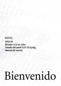 Manual de uso BenQ FP231W Monitor de LCD