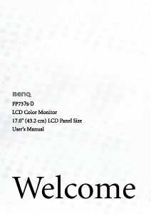 Handleiding BenQ FP737S-D LCD monitor