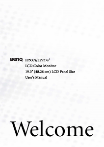Manual BenQ FP937S LCD Monitor