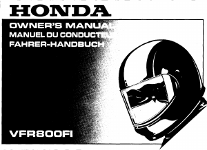 Manual Honda VFR800FI (2000) Motorcycle
