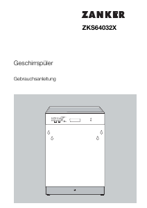 Bedienungsanleitung Zanker ZKS64032X Geschirrspüler