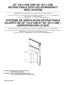 Manual Amana UXD8630DYS Cooker Hood