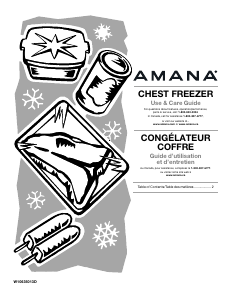 Manual Amana AQC0501GRW Freezer