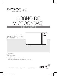 Manual de uso Daewoo KOR-1N3HMM Microondas