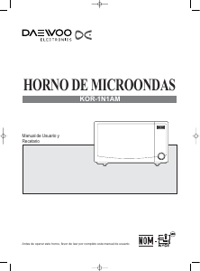 Manual de uso Daewoo KOR-1N1AM Microondas