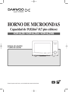 Manual de uso Daewoo KOR-6LZSA Microondas