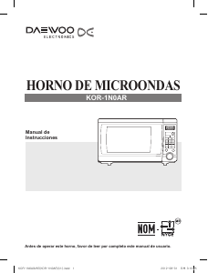 Manual de uso Daewoo KOR-1N0AW Microondas