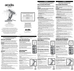 Manuale Andis Comfort Dry 1875 Asciugacapelli