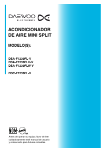 Manual de uso Daewoo DSA-F1239FLH-V Aire acondicionado