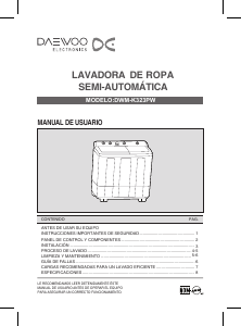 Manual de uso Daewoo DWM-K323PW Lavadora