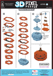 Handleiding BePuzzled set 31239 Pixel Puzzle Jack-O-Lantern