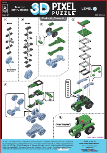 Handleiding BePuzzled set 31234 Pixel Puzzle Traktor