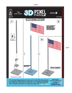 Manual BePuzzled set 31251 Pixel Puzzle Flag