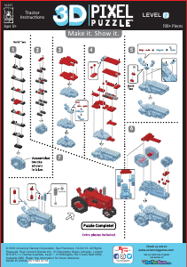 Handleiding BePuzzled set 31237 Pixel Puzzle Traktor