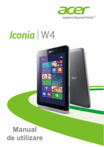 Manual Acer Iconia W4-820 Tabletă