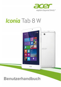 Bedienungsanleitung Acer Iconia Tab 8 W1-810 Tablet