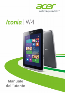 Manuale Acer Iconia W4-820P Tablet