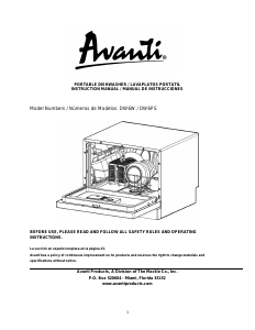 Manual Avanti DW6PS Dishwasher