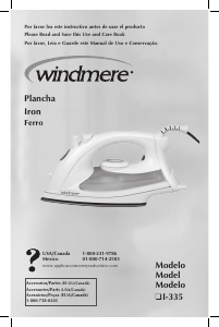 Manual Windmere I-335 Ferro