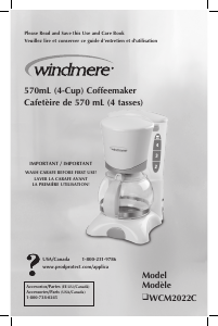Handleiding Windmere WCM2022C Koffiezetapparaat