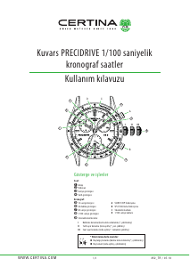 Kullanım kılavuzu Certina Sport C001647 DS Podium Chronograph 1/100 sec Kol saati