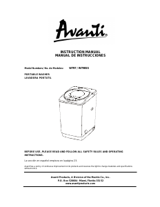 Handleiding Avanti W798SS Wasmachine