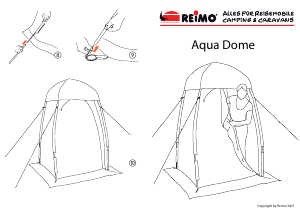 Manual de uso Reimo Aqua Dome Carpa de campaña