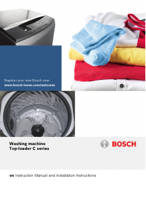 Manual Bosch WOA145X0SG Washing Machine