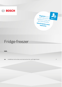 Manual Bosch KAN92VI35O Fridge-Freezer