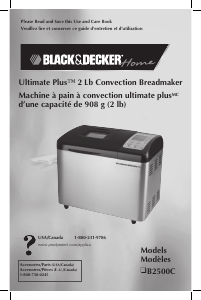 Manual Black and Decker B2500C Bread Maker