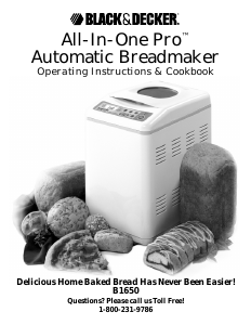 Manual Black and Decker B1650 Bread Maker