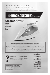 Manual Black and Decker AS250 Iron