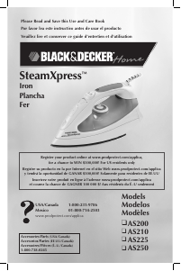 Manual Black and Decker AS200 Iron