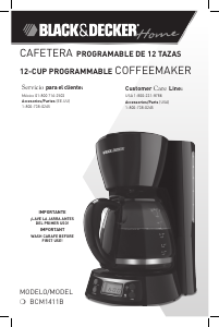 Manual de uso Black and Decker BCM1411B Máquina de café
