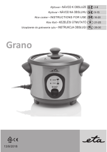 Manual Eta 2139 Grano Rice Cooker