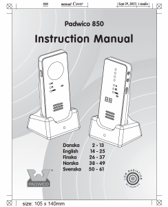 Manual PADWICO 850 Baby Monitor