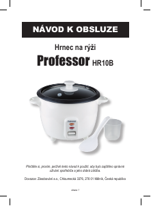 Manuál Professor HR10B Rýžovar