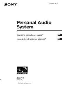 Handleiding Sony ZS-D7 Stereoset